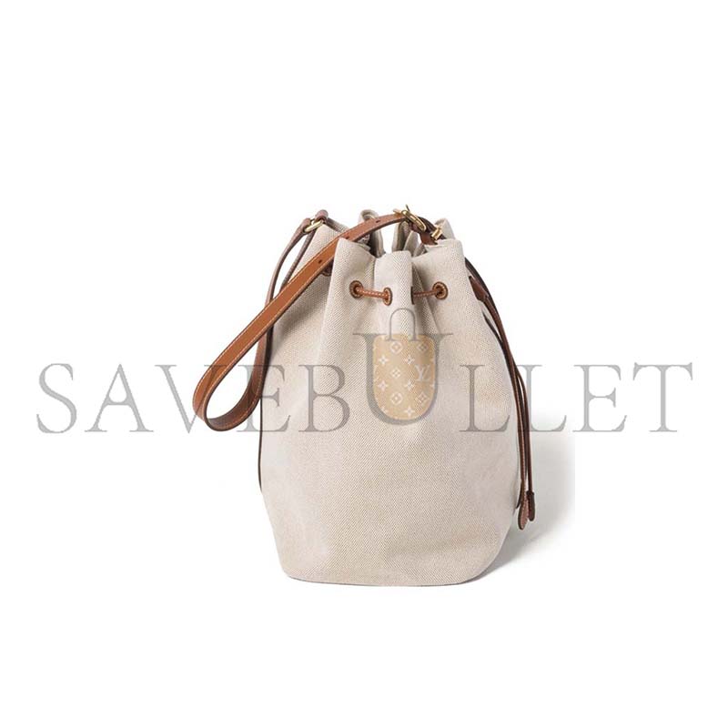 MIU MIU LOGO-LETTERING CANVAS BUCKET BAG 5BE089 (29*23*17cm)